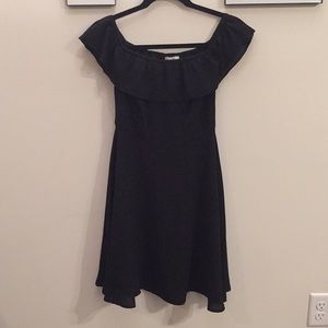 Off the Shoulder Black Dress